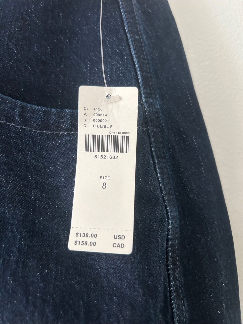 Pilcro Dark Blue Denim Midi Skirt with Waist Tie - Picture 4 of 5